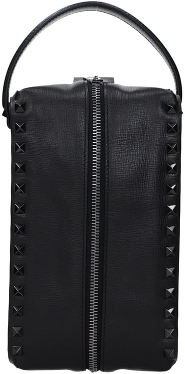 Valentino Garavani Valentino Garavani Black Leather Clutch Bag