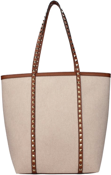 Valentino Garavani Valentino Garavani Beige Fabric Shoulder Bag