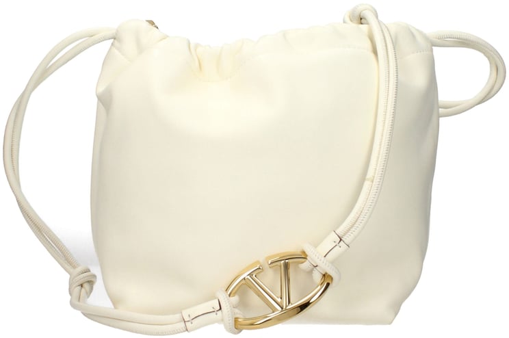 Valentino Garavani Valentino Garavani Beige Leather Shoulder Bag