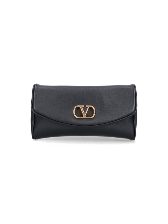 Valentino Garavani Black DeVain Nappa Shoulder Bag