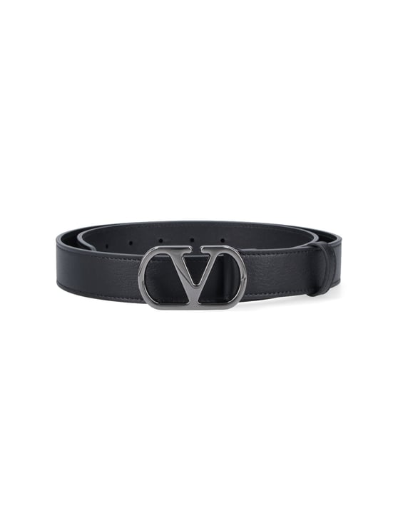 Valentino Garavani Black Leather Belt