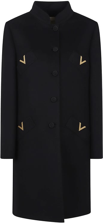 Valentino Garavani VALENTINO GARAVANI CAPPOTTO CN V METALLO | SOLID | COMPACT DRAP