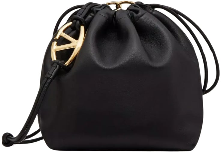 Valentino Garavani Valentino Garavani VLogo Pouf Bucket Bag Leather Medium
