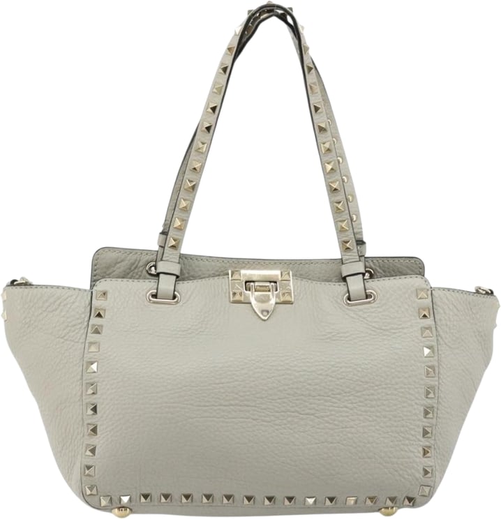 Valentino Garavani Valentino Garavani Rockstud Tote Textured Leather Medium