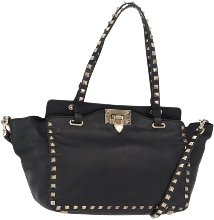 Valentino Garavani Valentino Garavani Rockstud Tote Textured Leather Medium