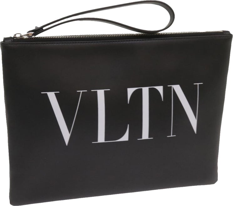 Valentino Garavani Valentino Garavani VLTN Wristlet Clutch Printed Leather Medium