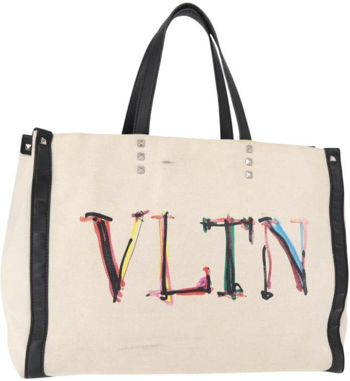 Valentino Garavani Valentino Garavani Grande Plage VLTN Tote Printed PVC with Leather Large
