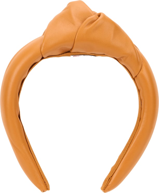 Valentino Camel colored headband with a knot in an elegant and versatile design.