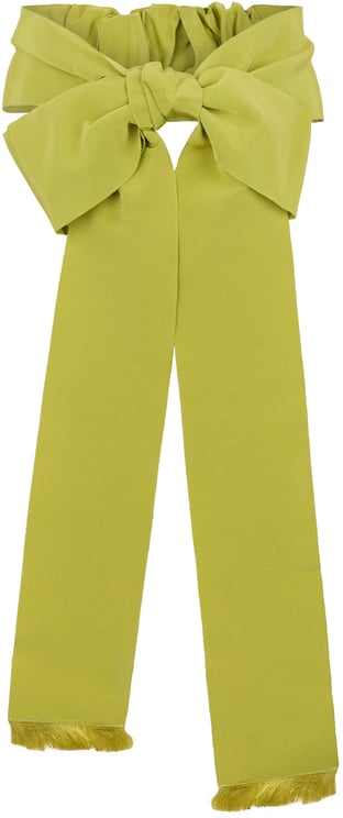 Valentino Elegant accessory for acid green hair with bow, versatile and chic.
