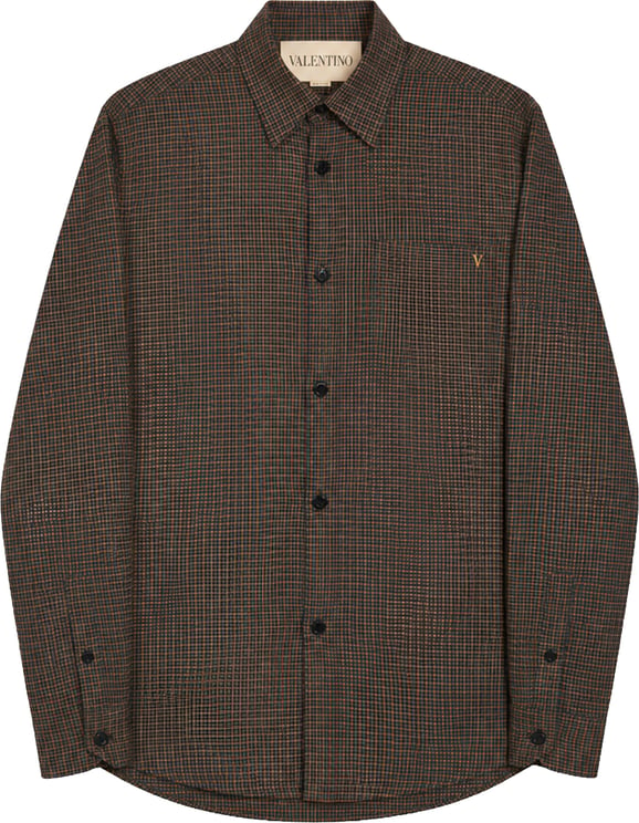 Valentino VGOLD MICRO GINGHAM SHIRT