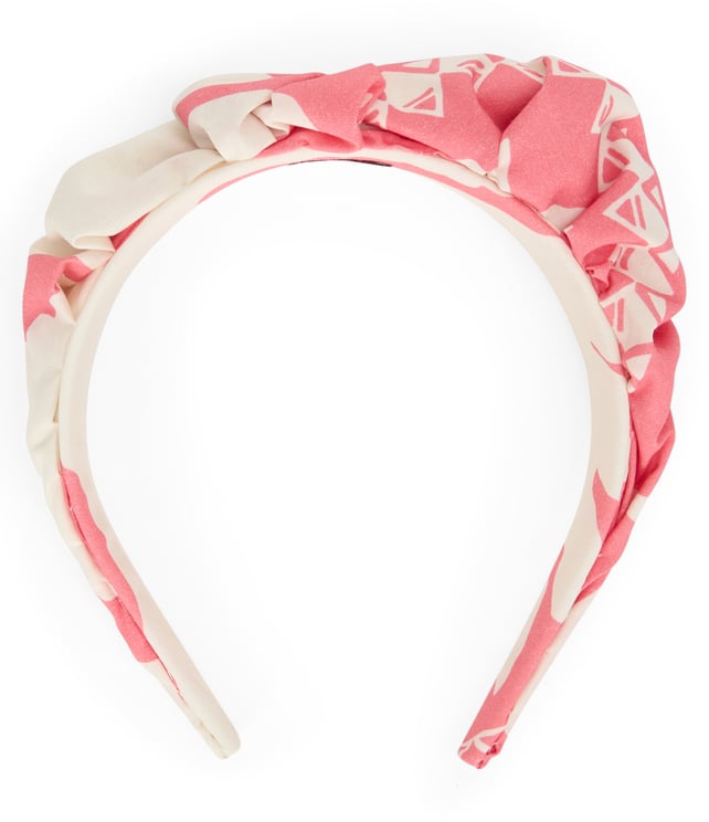 Valentino Elegant white cream and pink headband for any occasion