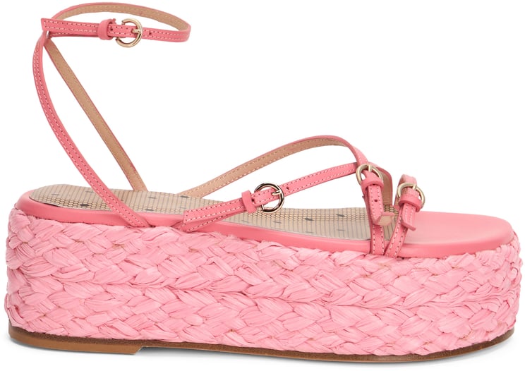 Valentino Elegant pink sandals with comfortable platform sole