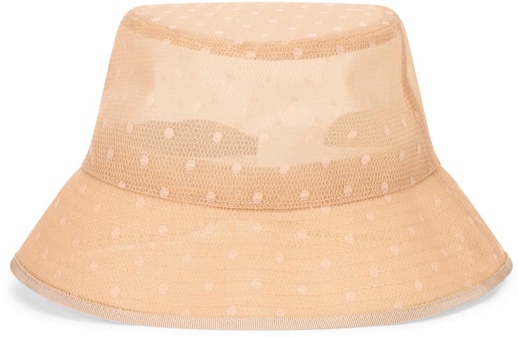 Valentino Bucket hat beige color in net, minimal and versatile