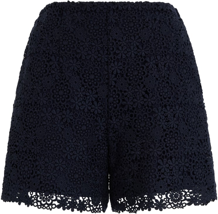Valentino Modern and elegant dark blue lace shorts