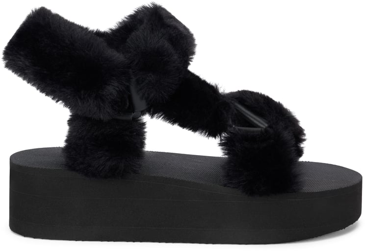 Valentino Modern black sandals, comfortable and versatile.