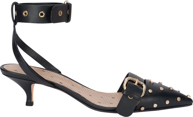 Valentino Elegant black shoe with kitten heel, versatile and chic