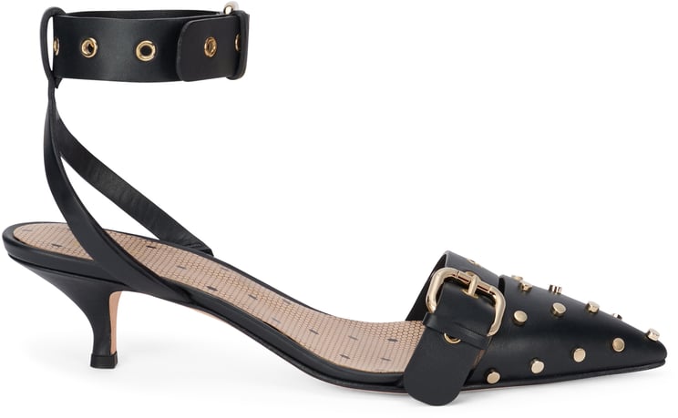 Valentino Elegant black shoe with kitten heel, versatile and chic