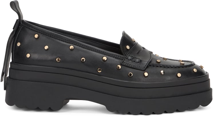 Valentino Shoe slip-on moccasin black with elegant design.