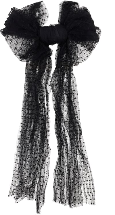Valentino Elegant black hairband with mesh details.
