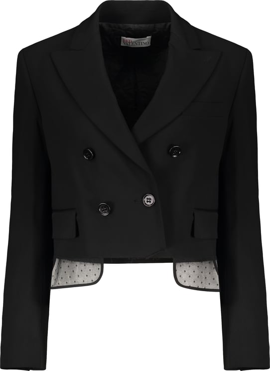Valentino Black cropped jacket elegant with classic collar
