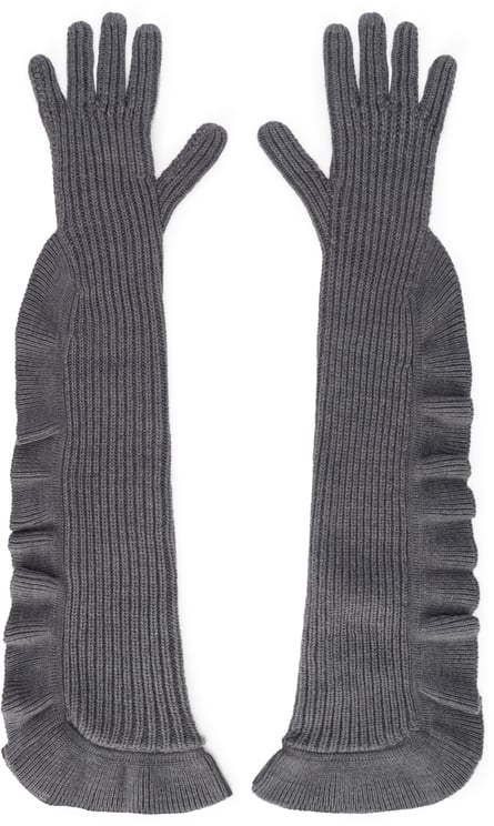 Valentino Elegant and versatile gray gloves.