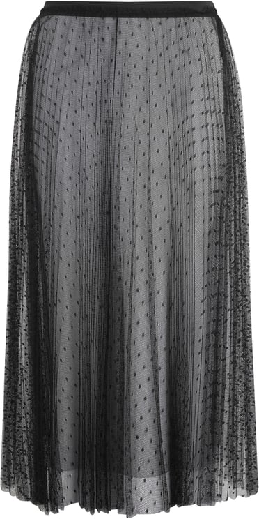 Valentino Black sheer midi dress, elegant and chic.