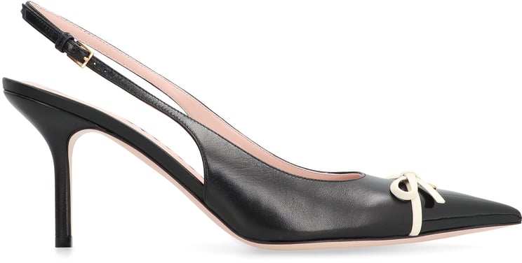 Valentino Leather slingback pumps