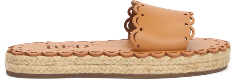 Valentino Camel colored elegant sandal with platform sole.