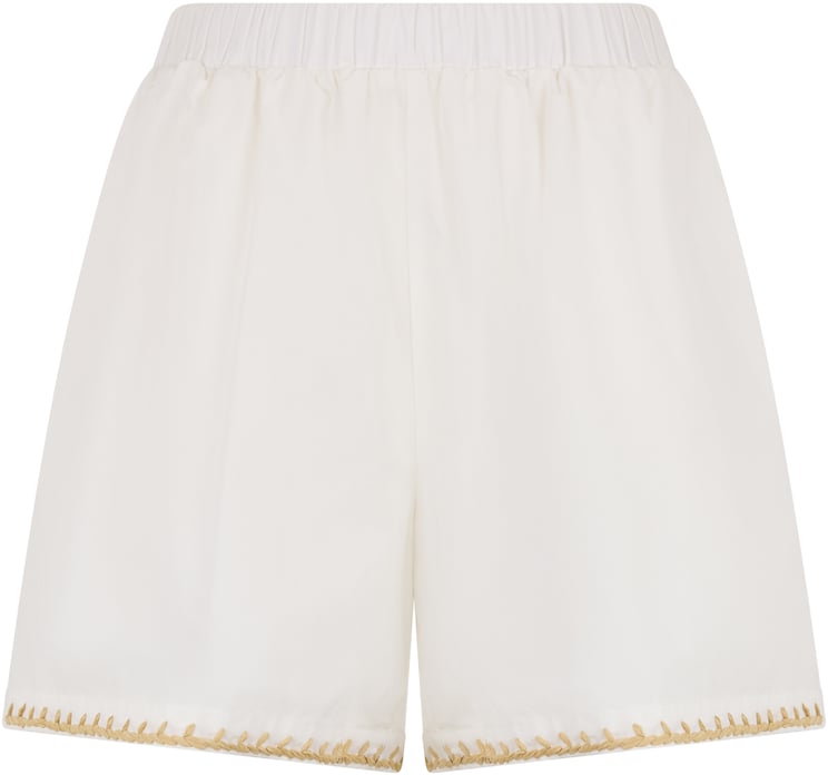 Valentino White cream shorts lightweight with elegant opening summer.