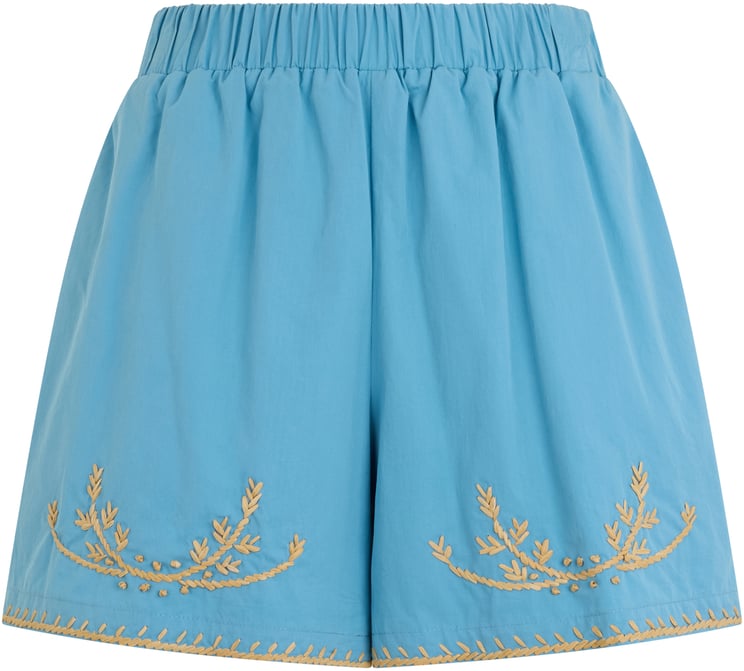 Valentino Blue lightweight shorts with high waist elegant.