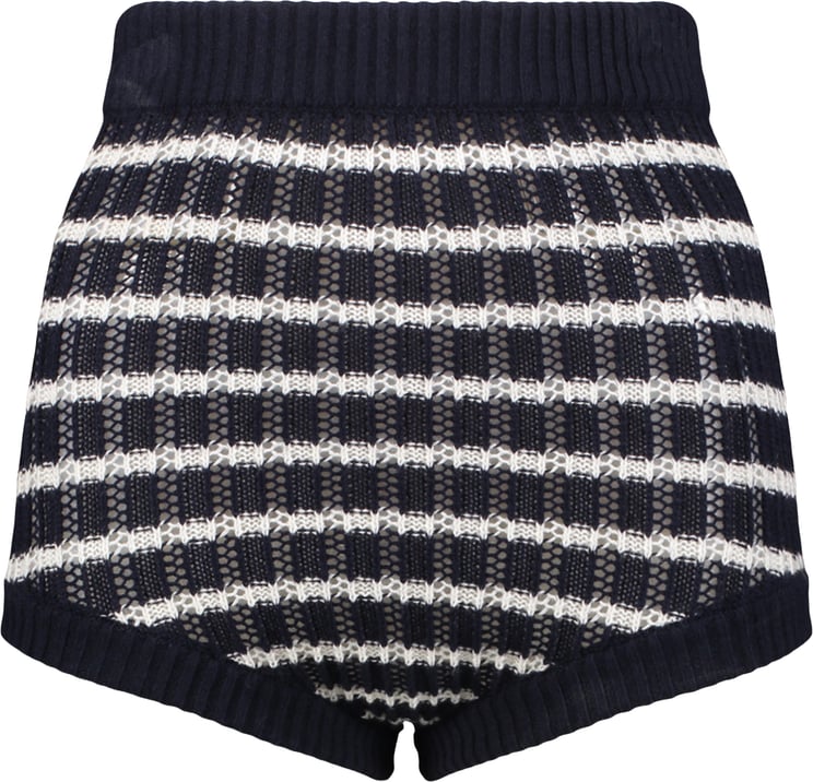 Valentino Navy and white striped shorts