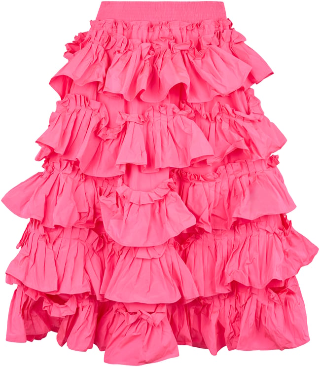 Valentino Fuchsia layered skirt with elegant ruffles