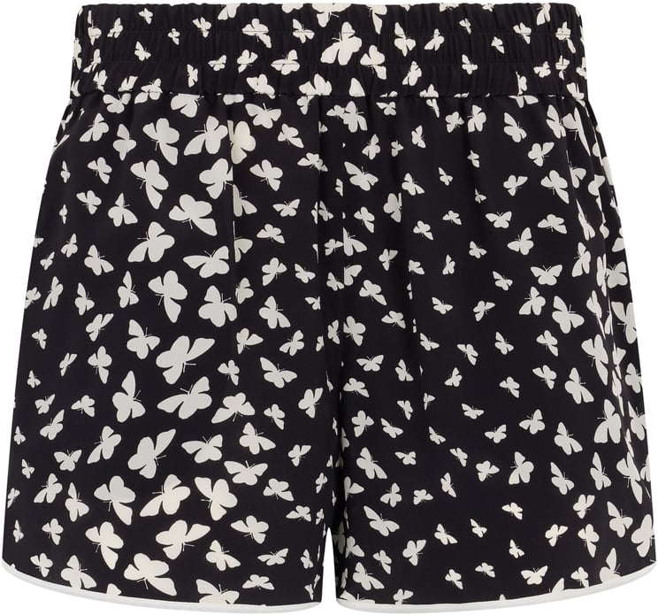 Valentino Black short pants with a white pattern