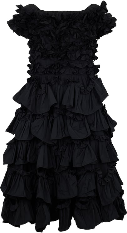 Valentino Elegant black dress with ruffles
