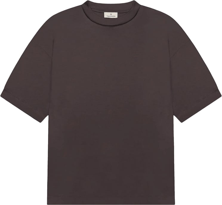 Valenza Interlock Supima Oversized T-Shirt Asphalt
