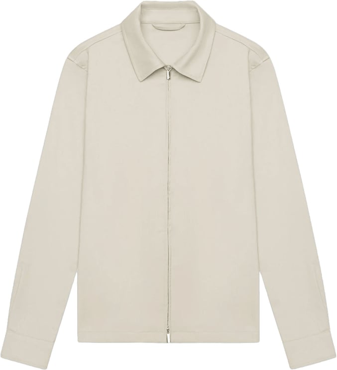 Valenza Stretch wollen overshirt in lichtbeige