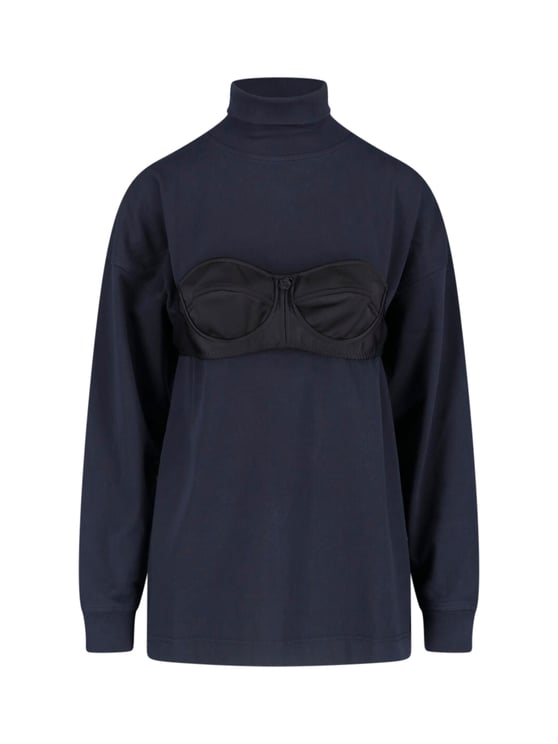 VAQUERA Black High Neck Structured Top
