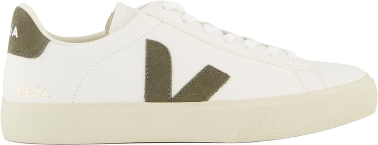 Veja Dames Campo Sneaker Leer Wit/Khaki