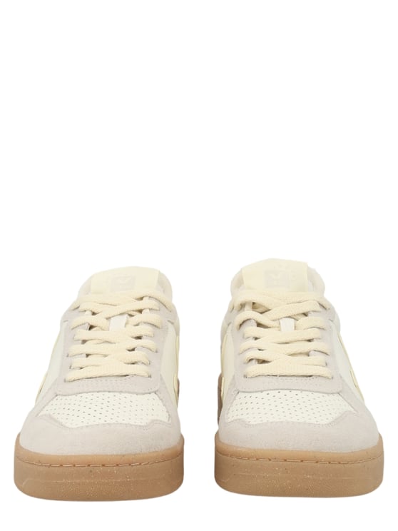 Veja Beige V-82 Orange Accent Sneakers