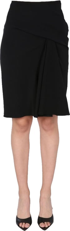 Versace Fitted Black Midi Skirt