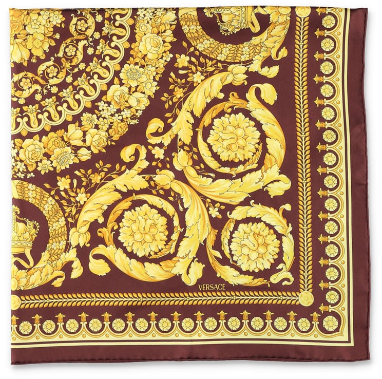 Versace Baroque Foulard Burgundy Gold