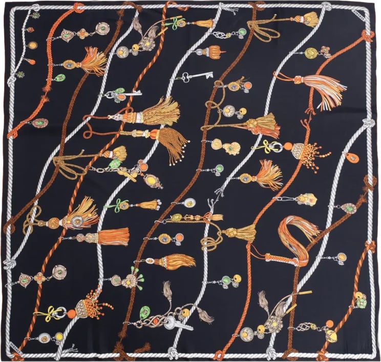 Versace Foulard Quadrato con Motivi Corde
