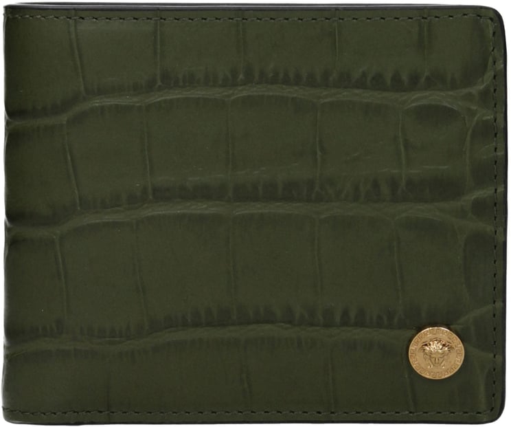 Versace Versace Green Leather Wallet