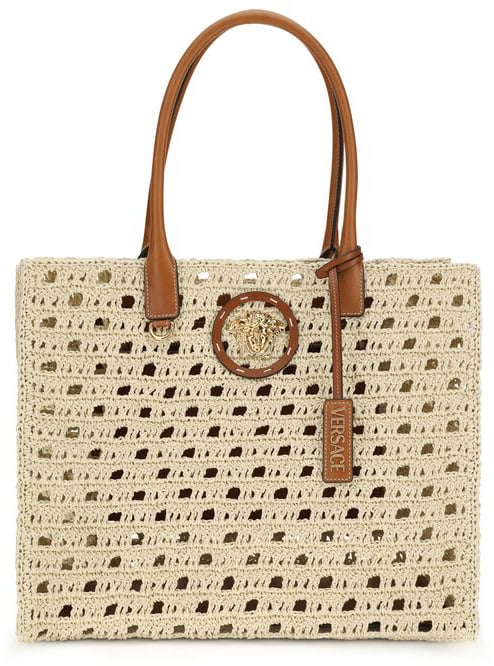Versace Versace Beige Cotton Handbag
