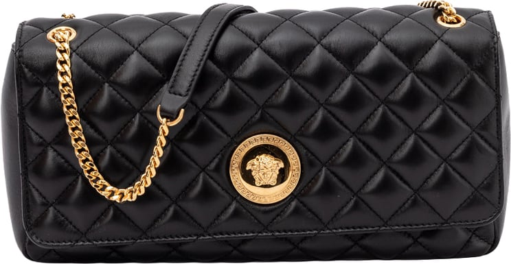 Versace Versace Black Quilted Leather Shoulder Strap Bag