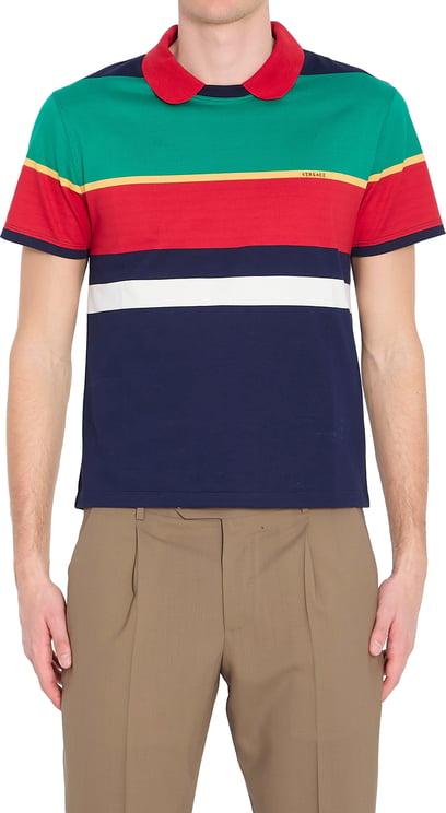 Versace Striped cotton T-shirt