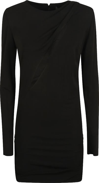 Versace Fitted Black Dress With Subtle Draping