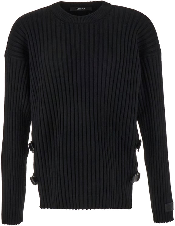 Versace Versace Black wool oversize sweater