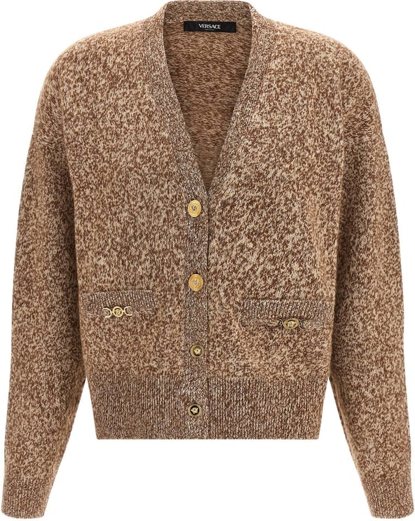 Versace Versace Beige Virgin Wool Cardigan