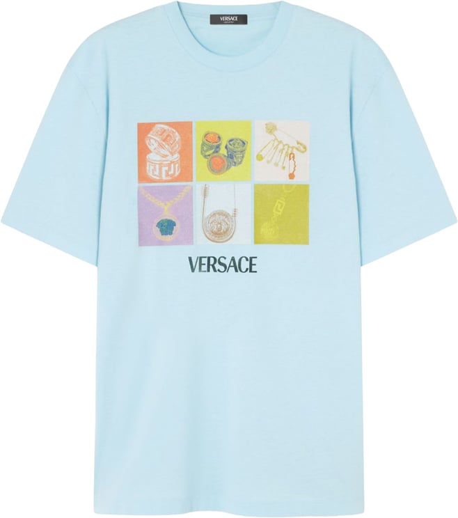 Versace T-Shirts And Polos Bleu Clair